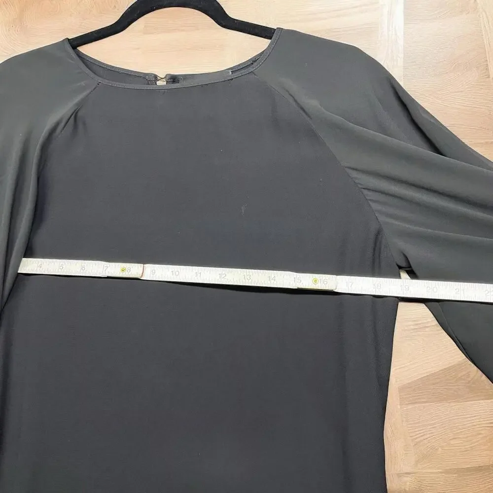 Fifteen Twenty Long Sleeve Blouse Women XS Black Layered Bell Sleeves Night Out - Picture 6 of 12